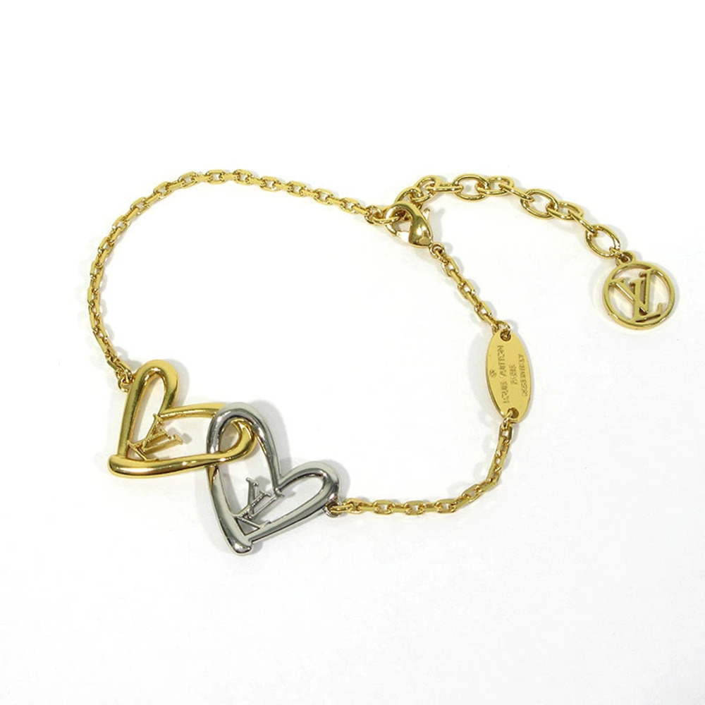 LOUIS VUITTON Bracelet Heart Falling Love Gold x Silver